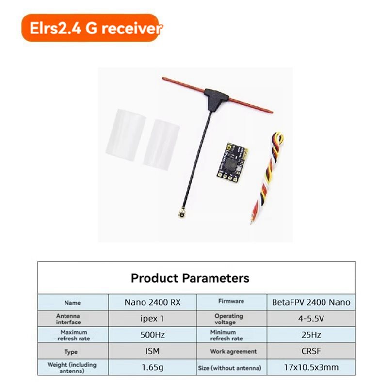 Antenna 2.4Ghz - ABXE-5X ELRS-ontvanger, 2,4 GHz, NANO Expresslrs-ontvanger,