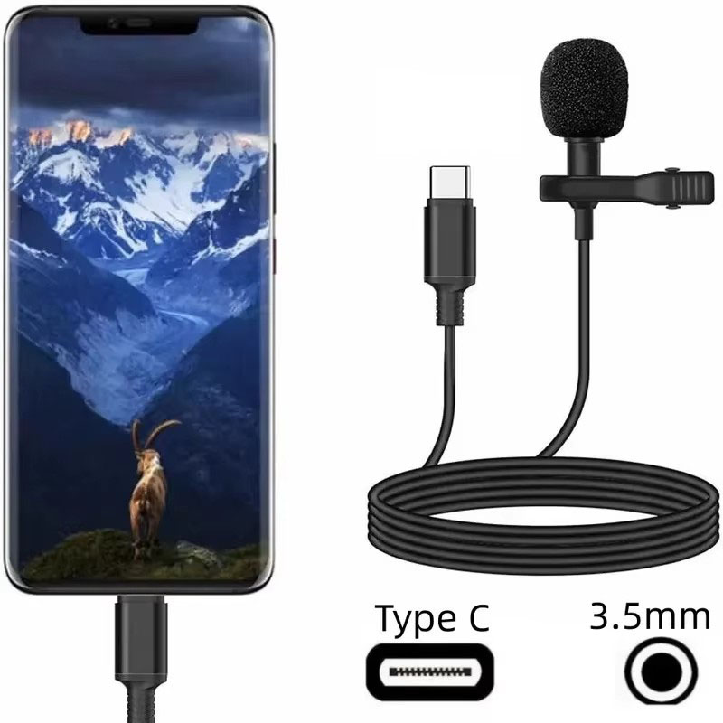 Usb C Cable - 1-5 stuks draagbare USB mini lavaliermicrofoon