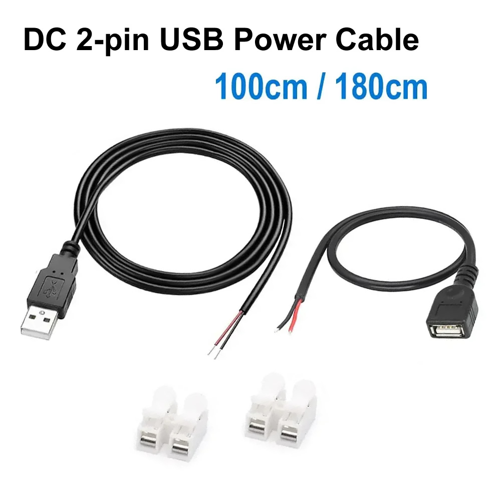 Ipex Connector - DC 2-pins USB-voedingskabel USB Man Vrouw