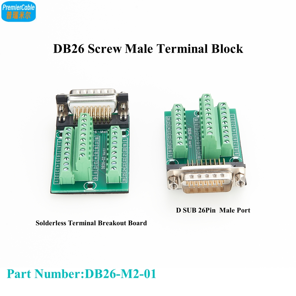 Screw Terminal Block - DB26 Male naar klemmenblok bewerking D-SUB