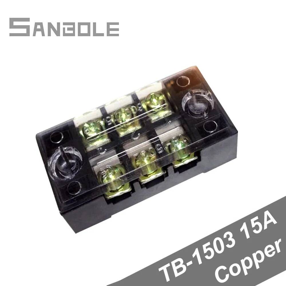 Screw Terminal Block - 10 stks Dual Row Koper TB-1503