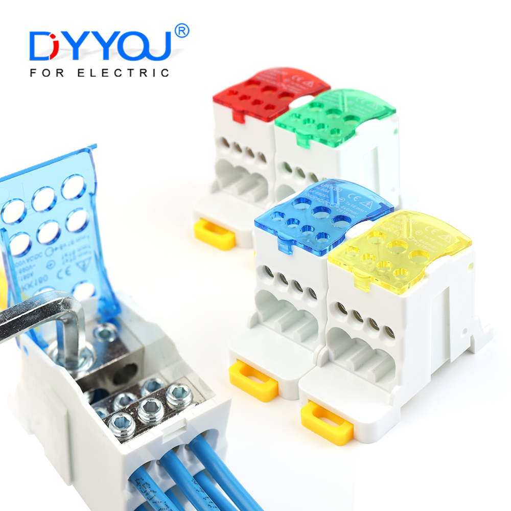 Screw Terminal Block - 1 In 6 Uit Rail Type