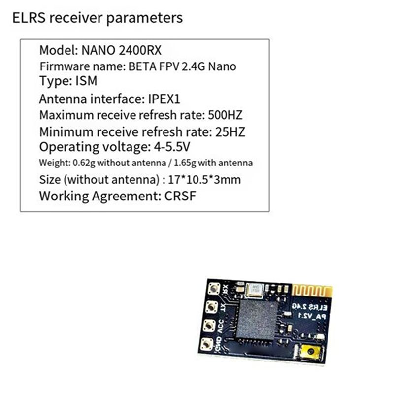 Antenna 2.4Ghz - CYGJ-10PCS ELRS 2.4Ghz Ontvanger NANO Expresslrs