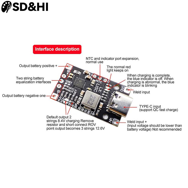 1Pc Type-C 2S 3S 8.4V 12.6V St - Li Ion Charger Module recensie en prijs