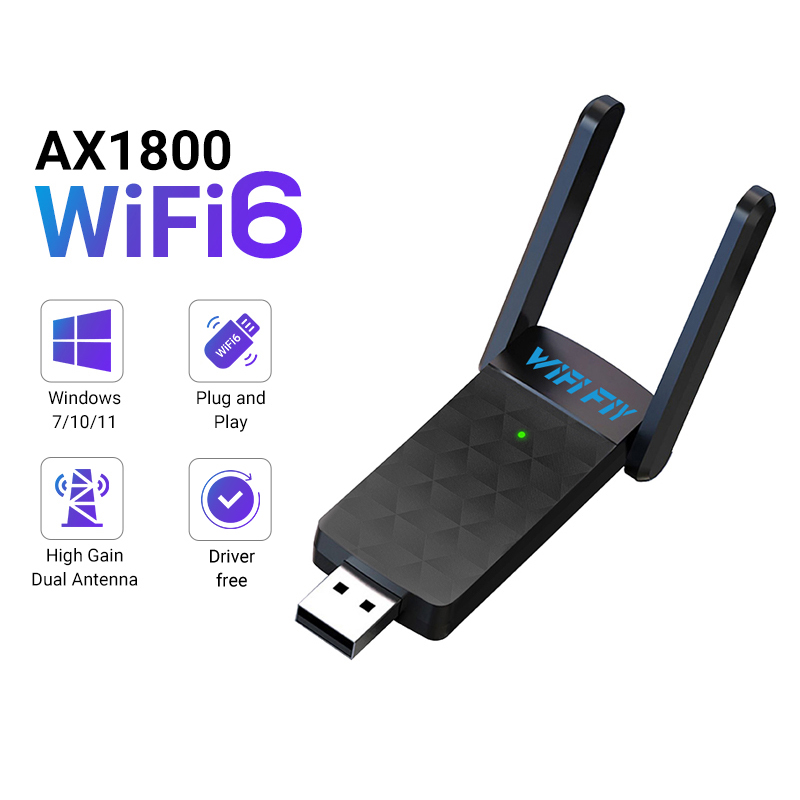 1800 Mbps WiFi 6 USB Adapter 5 - Antenna 2.4Ghz recensie en prijs