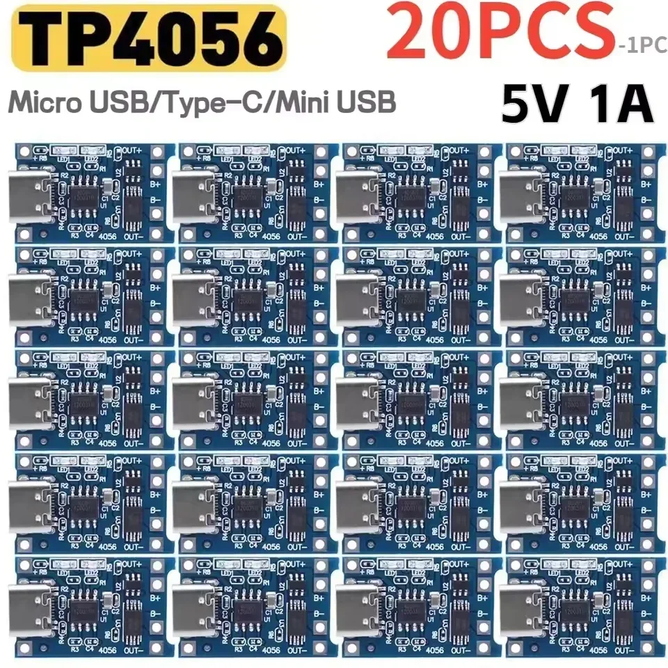 1-20PCS Type-c/Micro/Mini USB  - Li Ion Charger Module recensie en prijs