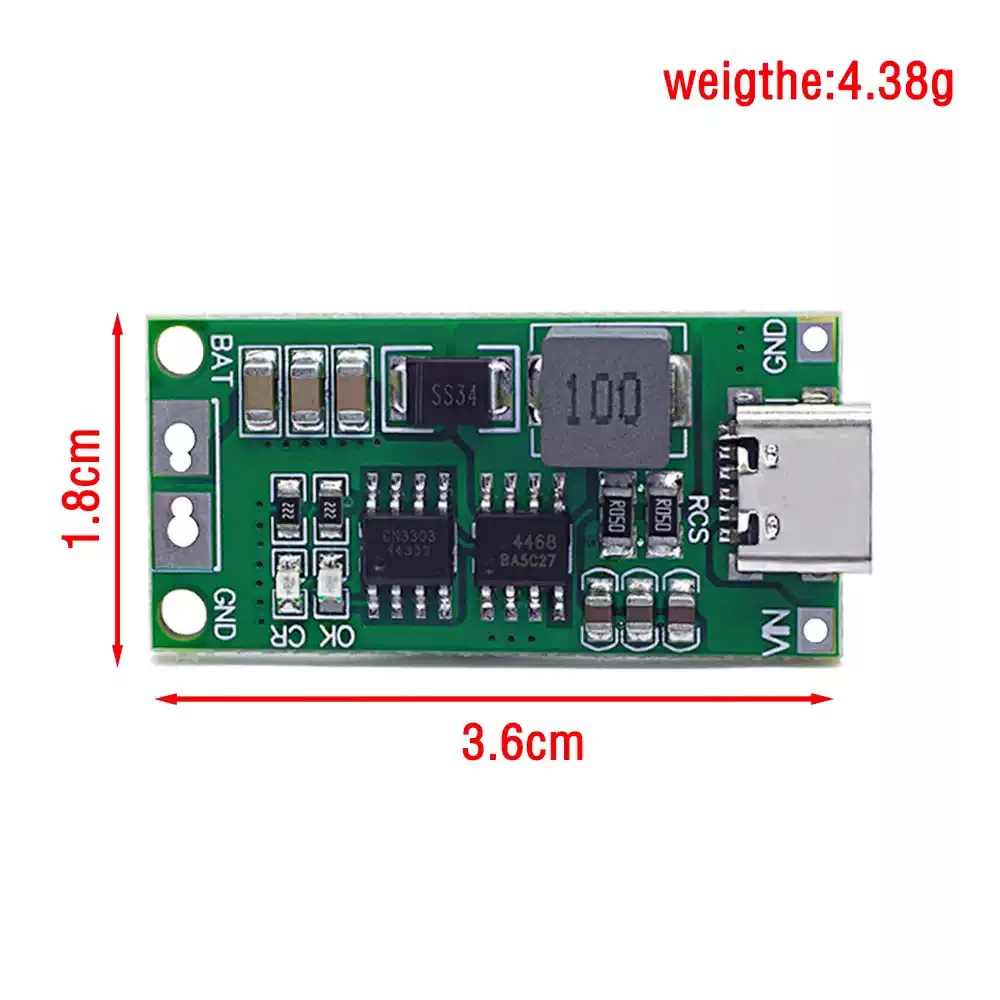 Type-C naar 8.4V 12.6V 16.8V L - Li Ion Charger Module recensie en prijs