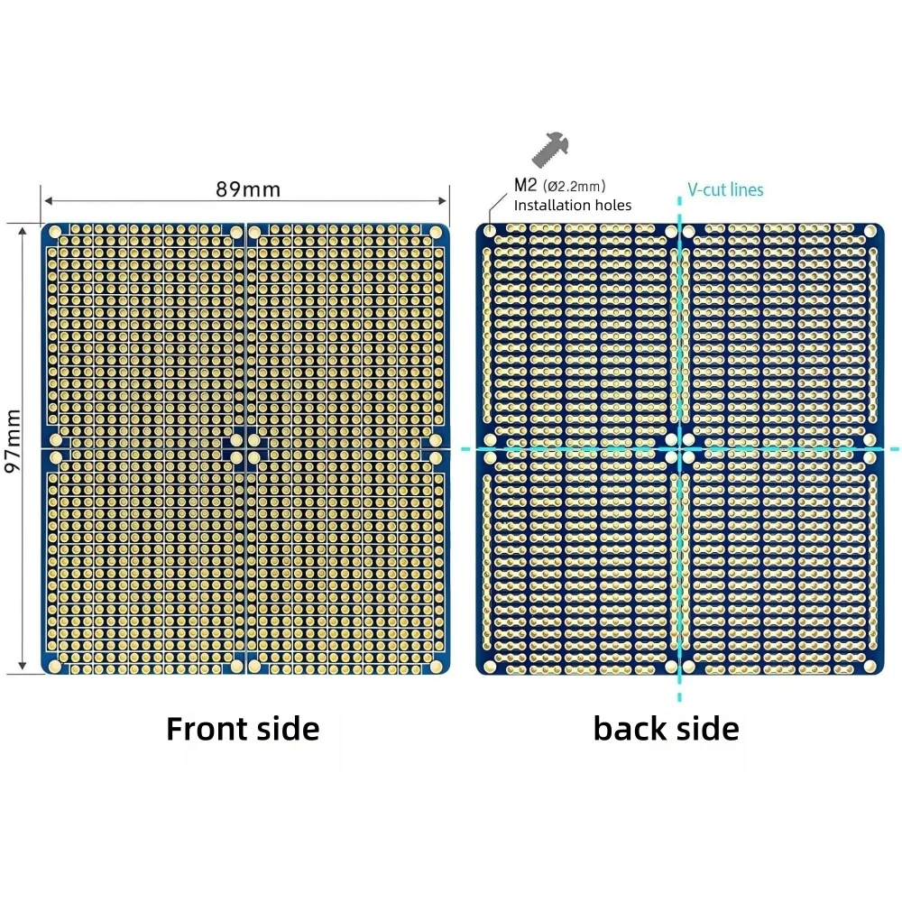 4-in-1 Snap PCB-bord 89x97mm d - Perfboard recensie en prijs