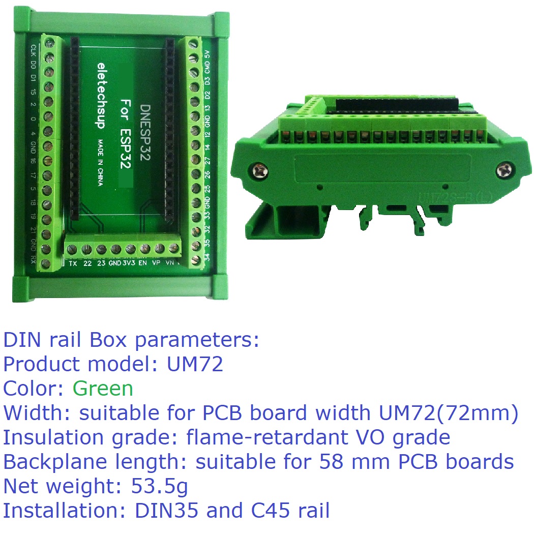 ESP32 DIN-railmontage schroefk - Screw Terminal Block recensie en prijs