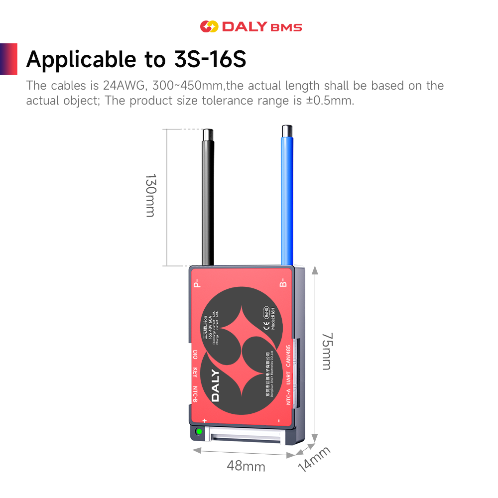 DALY Smart BMS 16S 60V 40A Li- - Proto Board recensie en prijs