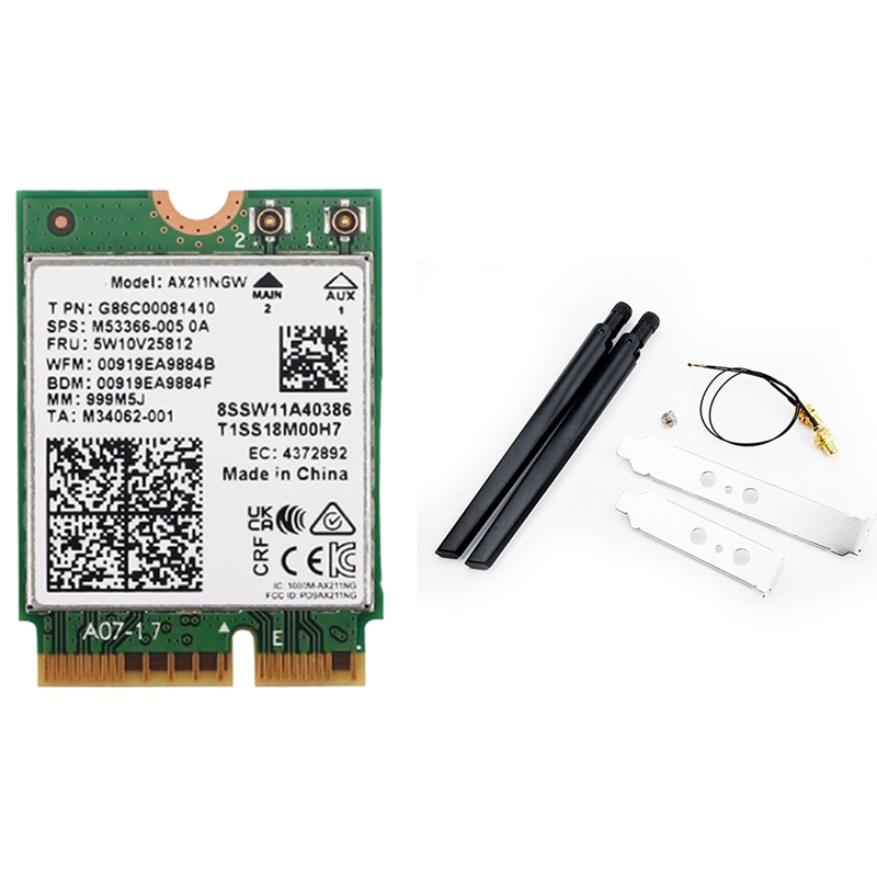 AX211NGW+Dual Antenne WiFi 6E  - Antenna 2.4Ghz recensie en prijs
